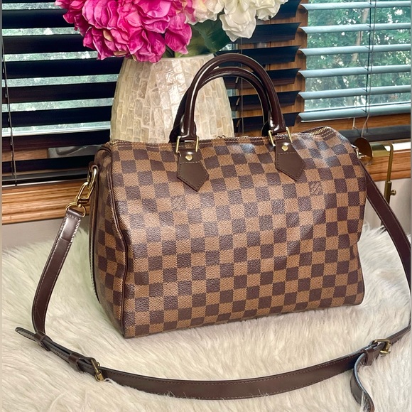 SOLD❌Authentic LOUIS VUITTON Bandouliere Speedy 30 Damier Ebene - Picture 4 of 16